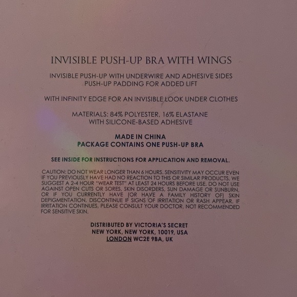 NWT Victoria’s Secret Invisible Push Up Bra with Wings - Picture 6 of 6